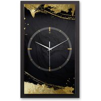 3D Designer-Wanduhr Modern-Metallic Gold On Black von KreativeFeder