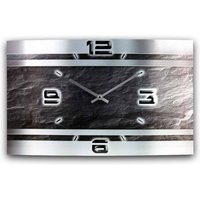 3D Wanduhr in Schieferoptik Metallic Design von KreativeFeder
