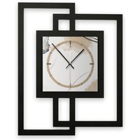 Designer-Wanduhr „Abstract Elegance" in Modernem Metallic-Look von KreativeFeder