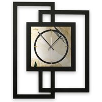 Designer-Wanduhr „Elegant Leaves" in Modernem Metallic-Look von KreativeFeder