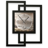 Designer-Wanduhr „Küste" in Modernem Metallic-Look von KreativeFeder