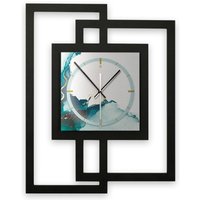 Designer-Wanduhr „Turquoise" in Modernem Metallic-Look von KreativeFeder