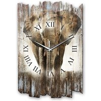 Designer Wanduhr Aus Holz Im Shabby Style Design Elefant von KreativeFeder