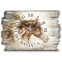 Designer Wanduhr Aus Holz Im Shabby Style Design Pferd von KreativeFeder