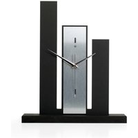 Designer-standuhr „stairs" - Schwarze Tisch-Uhr Aus Holz Ohne Ticken von KreativeFeder