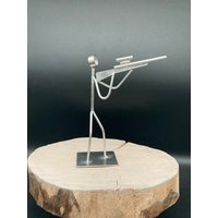 Jäger Figur Edelstahl Skulptur " Günter von KreativeMetallkunst