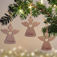 Weihnachtsengel I Personalisierter Baumschmuck | Geschenkanhänger Weihnachten Tischkarte Gastgeschenk von Kreativeknoten