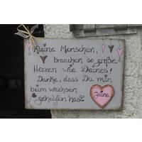 Holzschild - Abschiedsgeschenk Für Erzieherin Oder Tagesmutter Groß von KreativesPuenktchen