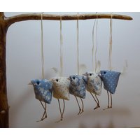 5 Stück Stoffhuhn, Huhn Aus Stoff, Stoffvogel, Vogel Osterdekoration, Frühlingsdekoration, Kinderzimmer von KreativesmitStoff