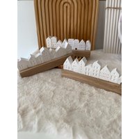 Häuserleiste Im Scandistyle - Raysin Häuser Dekohäuschen Zuhause Geburtstagsgeschenk Maritime Dekoration Keramik Beto -Dank von Kreativewerkstatt2