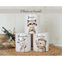 Kinderspardose Personalisiert | Spardose Mit Tiermotiv Taufgeschenk Kind Personalisierte Taufe Geschenk Geburt von Kreativico