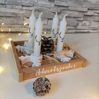 Adventskranz Klein, To Go, Mini Adventskranz, Modern, Besonderer Moderner von KreativkellerDeko