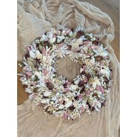 Trockenblumen Wandkranz Kranz Durchmesser 20 cm/ 30 cm von Kreativmitherzdeko