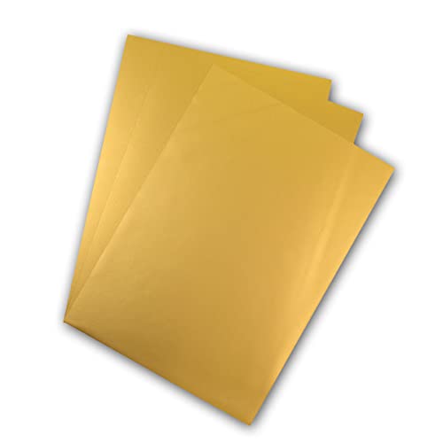Premium Flex Plotterfolie DIN A4 Textil-Bügelfolie, Farbe:Metallic Gold von Kreativplotter