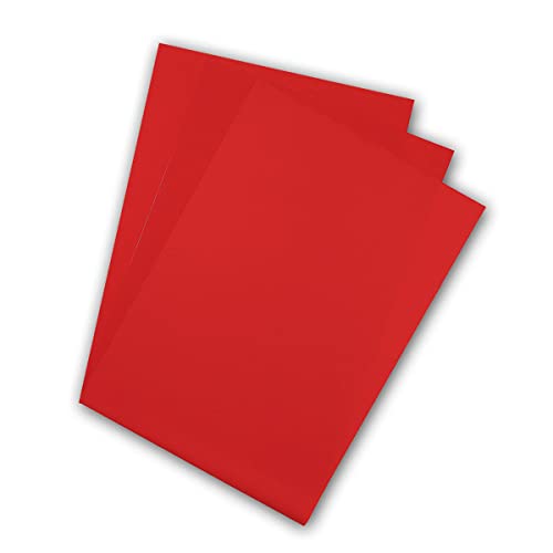 Premium Flex Plotterfolie DIN A4 Textil-Bügelfolie, Farbe:Rot von Kreativplotter