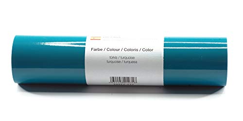 Selbstklebende Plotterfolie Vinylfolie 21 cm x 3 m glänzend 39 Farben zur Auswahl, Farbe:177 Türkis von Kreativplotter