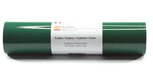 Selbstklebende Plotterfolie Vinylfolie 21 cm x 3 m glänzend 39 Farben zur Auswahl, Farbe:183 Waldgrün Selbstklebende Plotterfolie Vinylfolie 21 cm x 3 m glänzend 39 Farben zur Auswahl, Farbe:183 Waldgrün von Kreativplotter