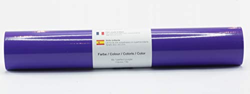 Selbstklebende Plotterfolie Vinylfolie 30,5 cm x 3 m glänzend 39 Farben zur Auswahl, Farbe:151 Lila von Kreativplotter