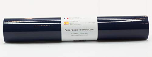 Selbstklebende Plotterfolie Vinylfolie 30,5 cm x 3 m glänzend 39 Farben zur Auswahl, Farbe:173 Kobaltblau von Kreativplotter