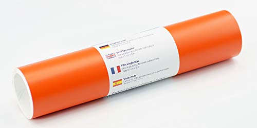 Selbstklebende Wandtattoo-/ Plotterfolie Vinylfolie matt 21 cm x 3 m, Farbe:320 Orange Selbstklebende Wandtattoo-/ Plotterfolie Vinylfolie matt 21 cm x 3 m, Farbe:320 Orange von Kreativplotter