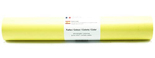 Selbstklebende Wandtattoo-/ Plotterfolie Vinylfolie matt 30,5 cm x 3 m - Farbauswahl, Farbe:310 Zitronengelb von Kreativplotter