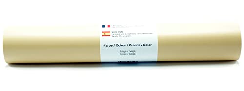 Vinyl Folie selbstklebend 3m versch. Farben Folie Beige-Matt von Kreativplotter
