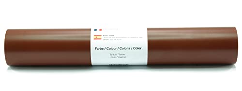 Vinyl Folie selbstklebend 3m versch. Farben Folie Braun-Matt von Kreativplotter