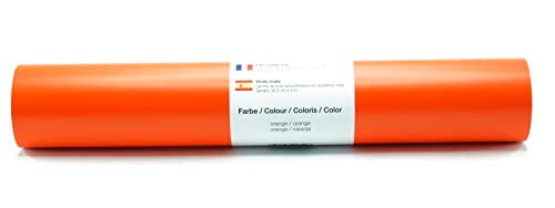 Vinyl Folie selbstklebend 3m versch. Farben Folie Orange-Matt von Kreativplotter