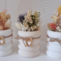 Vase Mit Trockenblumen Strauß | Trockenblumendeko Kleine Geschenkidee von KreativraumbeiSille