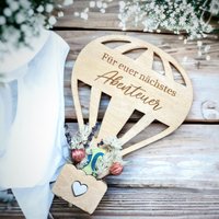 Geldgeschenk Heißluftballon Mit Wunschtext - Zur Hochzeit- Reise- Reisekasse- Ballonfahrt- Gutscheinhalter- Personalisiert Geldgeschenk Heißluftballon Mit Wunschtext - Zur Hochzeit- Reise- Reisekasse- Ballonfahrt- Gutscheinhalter- Personalisiert von KreativstueberlShop
