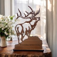 Personalisiertes Geschenk Für Jäger - Hirsch - Hirsch Deko - Holzdeko - Männer - Zum Geburtstag - Jagd - Waidmannsheil - Wald Personalisiertes Geschenk Für Jäger - Hirsch - Hirsch Deko - Holzdeko - Männer - Zum Geburtstag - Jagd - Waidmannsheil - Wald von KreativstueberlShop