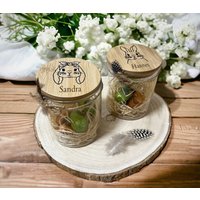 Personalisiertes Ostergeschenk - Mitbringsel Ostern - Vorratsglas Mit Namen - Osterglas Zum Befüllen - Ostergeschenk Kollegen - Kleinigkeit von KreativstueberlShop