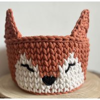 Häkelkorb Fuchs | Fuchskorb Kinderzimmer |Aufbewahrungskorb Utensilo Korb Spielzeugkorb Bobbiny Herbst Baumwolle Häkelkorb Fuchs | Fuchskorb Kinderzimmer |Aufbewahrungskorb Utensilo Korb Spielzeugkorb Bobbiny Herbst Baumwolle von KreativtraumbyKatja