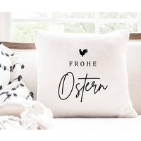 Baumwollkissen I Frohe Ostern Osterdeko Hahn Henne Frühlingsdekoration Cozy Style Hygge Schwarz Weiß Deko Spruch Geschenk Baumwollkissen I Frohe Ostern Osterdeko Hahn Henne Frühlingsdekoration Cozy Style Hygge Schwarz Weiß Deko Spruch Geschenk von KreativundFlauschig