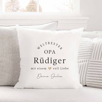 Baumwollkissen I Opa Weltbester Ein Herz Voll Liebe Personalisierbar Name Enkel Geschenk Geburtstag Weihnachten Ostern Baumwollkissen I Opa Weltbester Ein Herz Voll Liebe Personalisierbar Name Enkel Geschenk Geburtstag Weihnachten Ostern von KreativundFlauschig