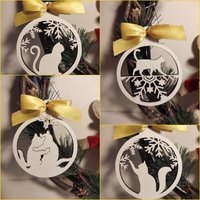 Christbaumschmuck, Katzen Deko, Weihnachtsdeko, Christbaumkugel, Schmusekatze von KreativwerkstattbyK3