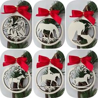 Christbaumschmuck, Pferde Deko, Weihnachtsdeko, Christbaumkugel, Quarter Horse, Ponny, Schaukelpferd, Stute Mit Fohlen von KreativwerkstattbyK3