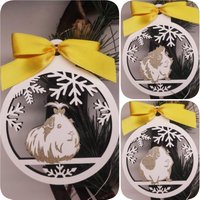 Festlicher Christbaumschmuck Meerschweinchen Deko Mit Süßem Motiv | Guinea Pig Für Stimmungsvolle Weihnachten, Liebevoll Gestaltet von KreativwerkstattbyK3