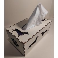 Taschentuchbox Mit Dackel Motiven, Tempobox, Kosmetiktuchbox, Tissue Box, Taschentuchspender von KreativwerkstattbyK3