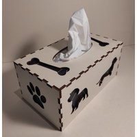 Taschentuchbox Mit Dackel Motiven, Tempobox, Kosmetiktuchbox, Tissue Box, Taschentuchspender Taschentuchbox Mit Dackel Motiven, Tempobox, Kosmetiktuchbox, Tissue Box, Taschentuchspender von KreativwerkstattbyK3