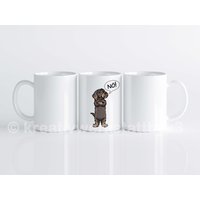 Tasse "Nö Dackel" Kaffetasse, Dackeltasse, Lustige Spruchtasse, Keramiktasse, Kaffeebecher, Geschenk von KreativwerkstattbyK3