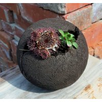 Pflanztopf Kugel Blumentopf Handgefertigt Keramik 14 cm Durchmesser von Kreatoenchen