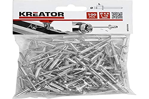 Kreator KRT618106 Popnieten 100 Stück Blindnieten ø 4 Kreator KRT618106 Popnieten 100 Stück Blindnieten ø 4 von Kreator