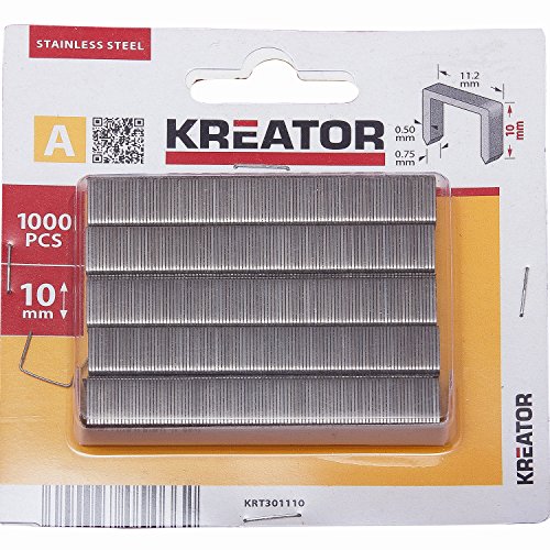 KREATOR KRT301110 - Grapas a 10mm 1000pzs acero inoxidable von Kreator