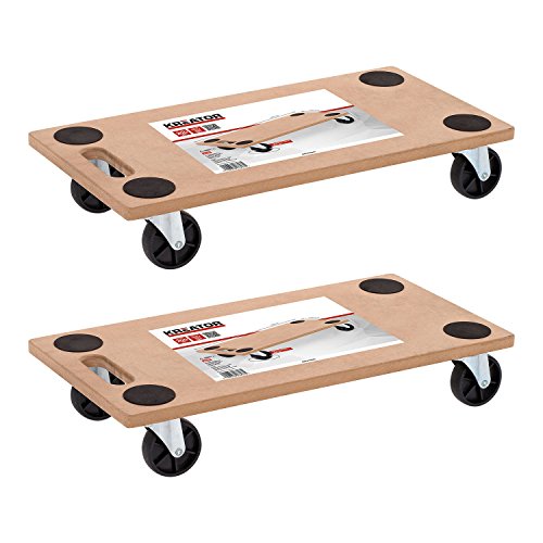 Kreator 2X Möbelroller Transportroller Rollbrett Rangierhilfe + 360° Lenkrollen von Kreator