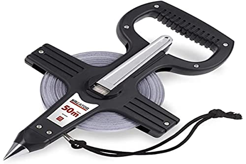 Kreator KRT702050 Maßband 50m Stahlband mit ergonomischen Handgriff Rollmaß Bandmaß von Kreator