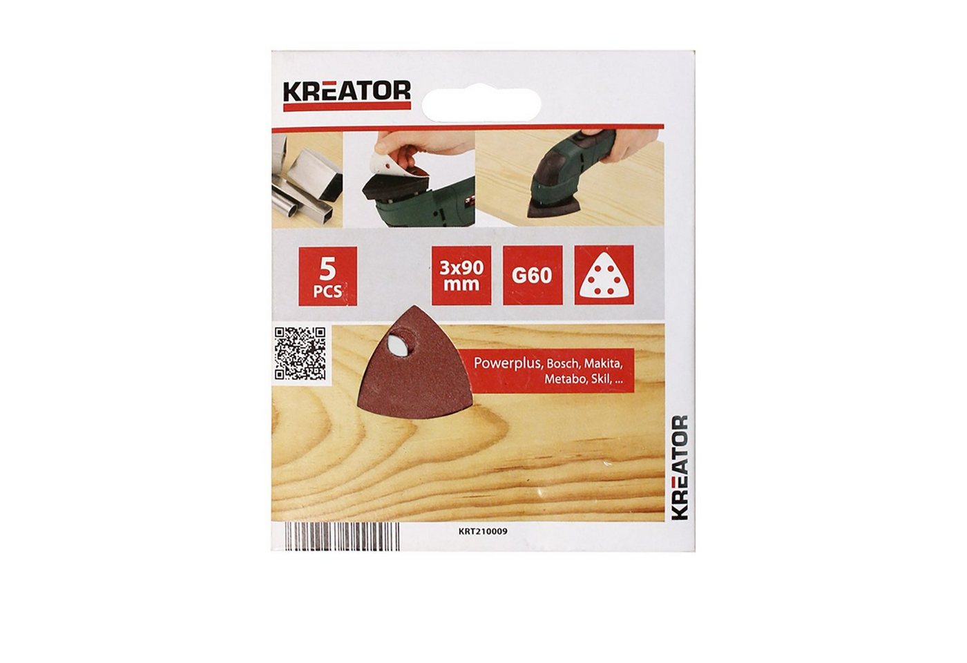 Schleifpapier Kreator 5 Holz-Schleifblätter für Dreiecksschleifer 90 x 90 x 90 mm Auswahl Schleifpapier Kreator 5 Holz-Schleifblätter für Dreiecksschleifer 90 x 90 x 90 mm Auswahl von Kreator