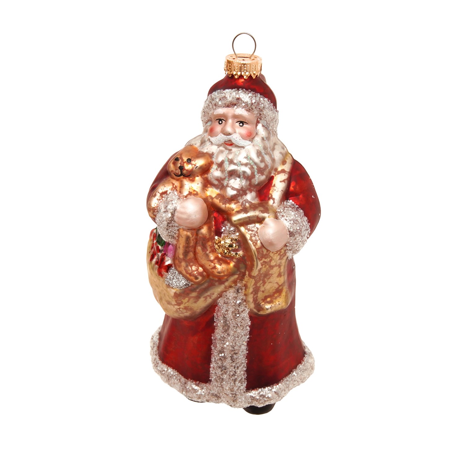 Krebs Glas Lauscha Baumschmuck Santa Nostalgie mit Korb Rot 17cm Krebs Glas Lauscha Baumschmuck Santa Nostalgie mit Korb Rot 17cm von Krebs Glas Lauscha