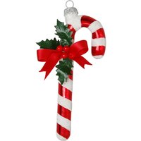 Krebs Glas Lauscha Christbaumschmuck "CBK50284, Weihnachtsdeko rot, Christbaumschmuck", (1 tlg.), Zuckerstange von Krebs Glas Lauscha