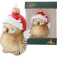 Krebs Glas Lauscha Christbaumschmuck "CBK82039, Weihnachtsdeko, Christbaumschmuck", (1 tlg.), Eule von Krebs Glas Lauscha